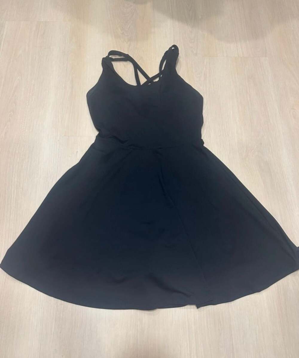 Fabletics Boost Performance Dress Black Athletic Tennis Dress